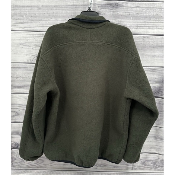 VINTAGE WOOLRICH ZIP FRONT FLEECE JACKET - DARK GREEN - MEN'S SIZE XL - Picture 6 of 6